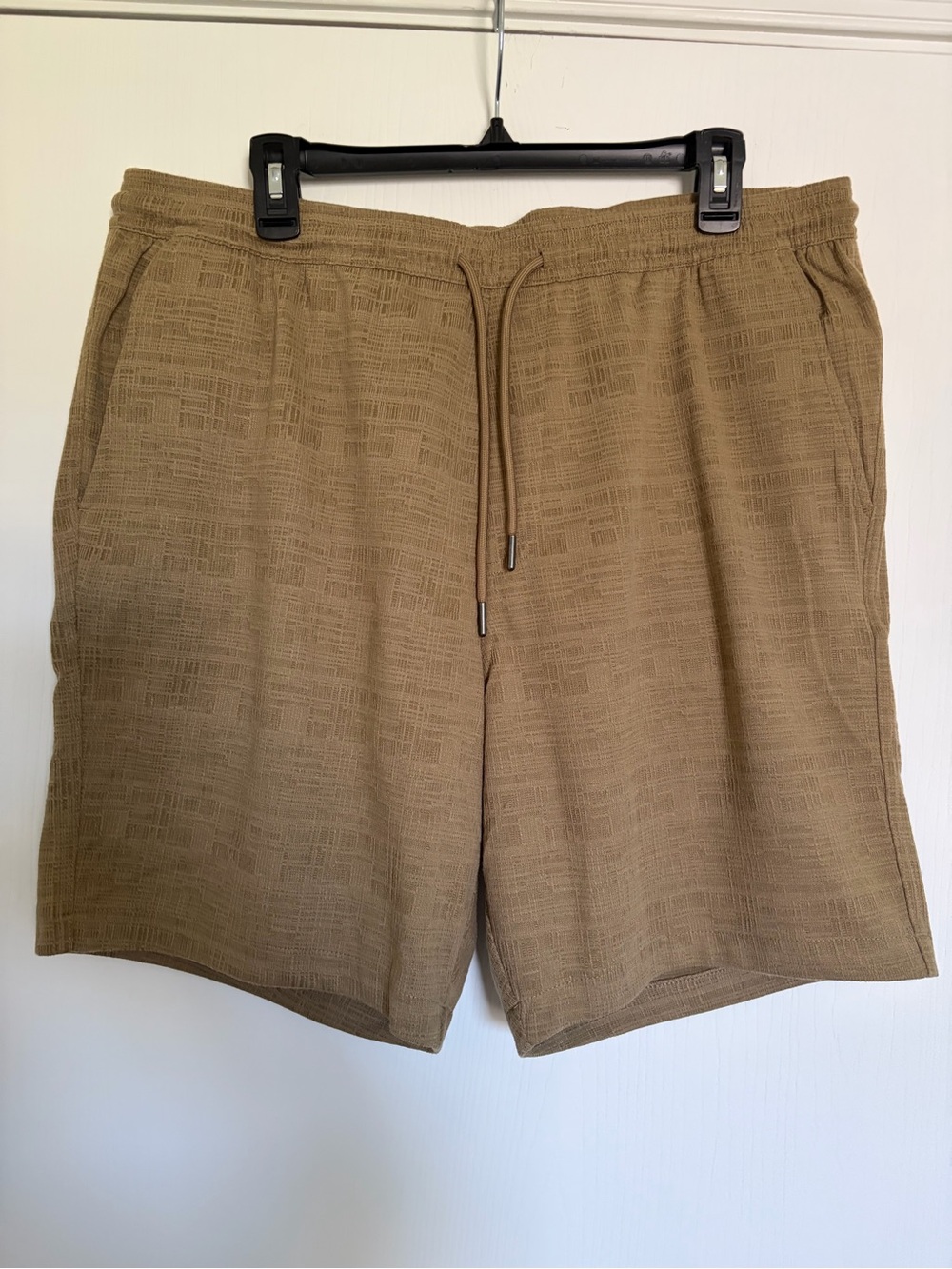 Element Tan Textured Drawstring Athletic Shorts